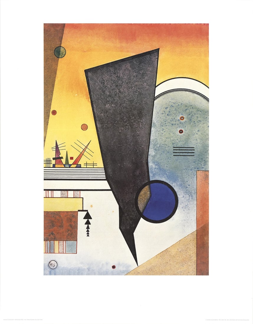 Kandinsky Curved Tip Poster Expressionism 1992 Y Wassily: Kandinsky Curved Tip Poster Expressionism 1992 Y Wassily Kandinsky's Curved Tip poster embodies the artist's unique expressionist style, featuring bold geometric shapes and vibrant colors. Printed in 