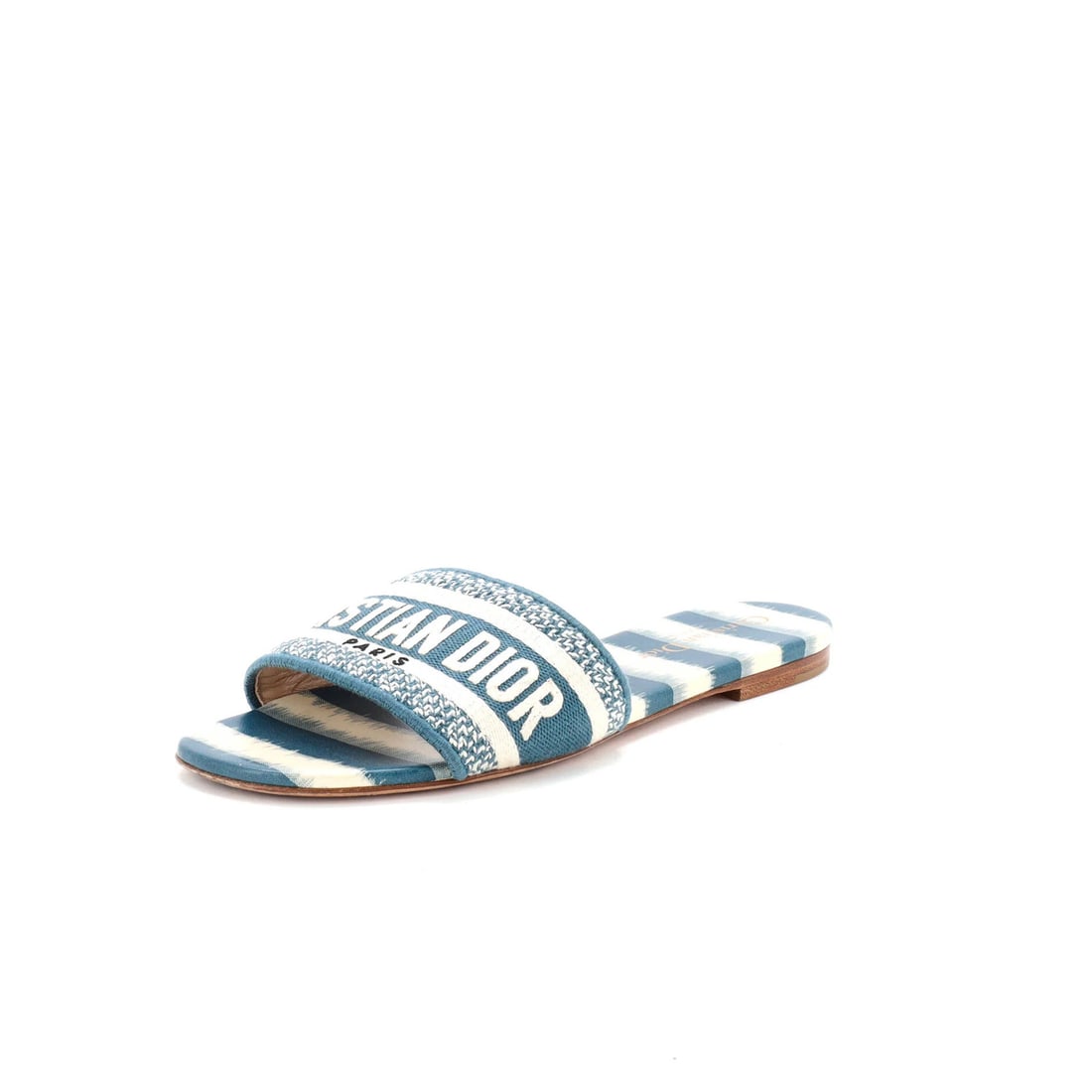Dior Women's Canvas Flat Sandals Embroidered Dway (1 of 6)