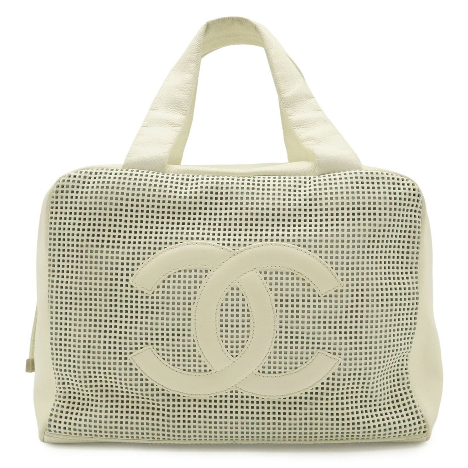 Chanel Handbag Mesh: Chanel Handbag Mesh Chanel's iconic mesh handbag is a stylish and versatile accessory. With its distinctive mesh material and classic design, this ivory and white Chanel bag offers a timeless look