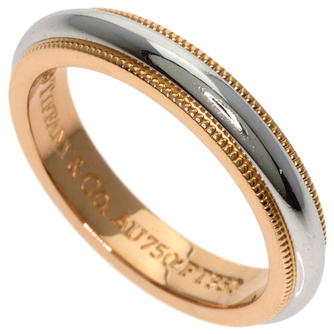 Strict Rules Apply to Tiffany&CoMilgrain Ring PlatinumPt950 18K Pink Gold (1 of 7)