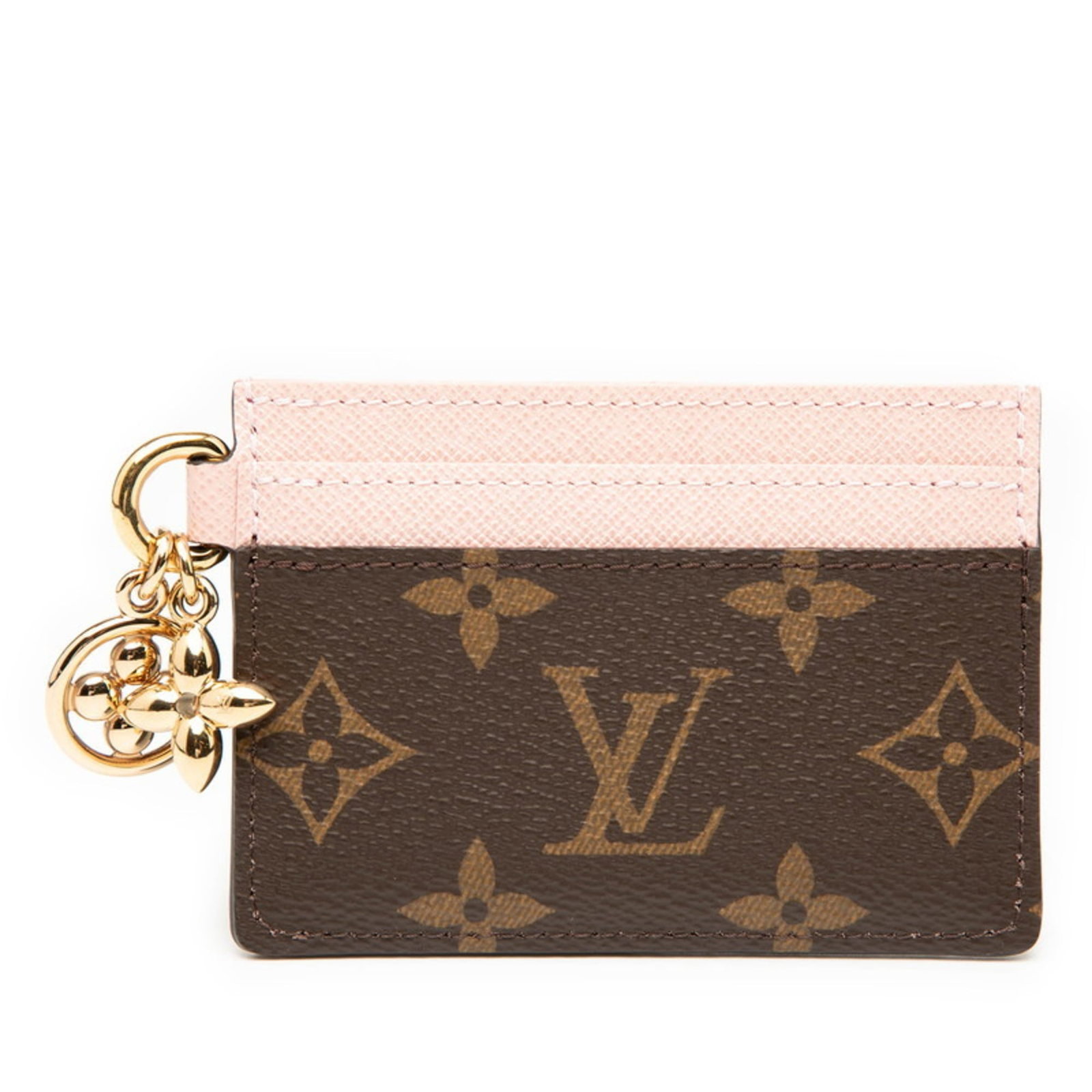 Louis Vuitton Card Case: Louis Vuitton Card Case Brown and Rose Ballerine Louis Vuitton Card Case. This used card case features a few traces of usage with some scratches and dirt, yet remains in very good condition. The class