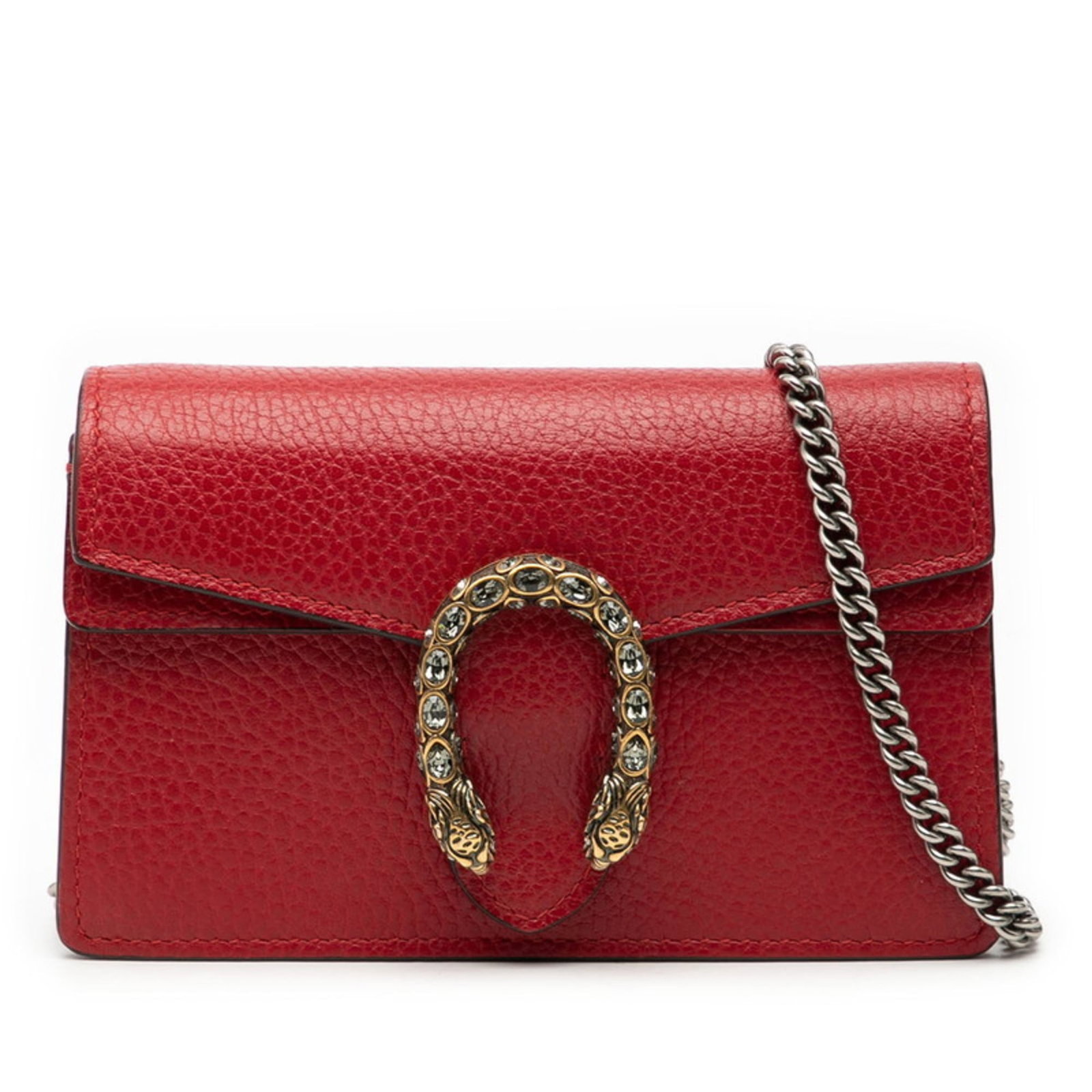 Gucci Shoulder Bag Leather: Gucci Shoulder Bag Leather This Gucci shoulder bag features rich red leather and a classic design. With its 10.5cm x 16.5cm x 3cm dimensions, it's perfect for everyday use. The bag shows signs of usag