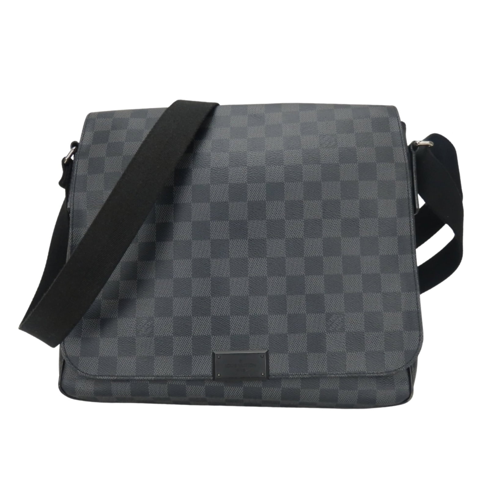 Louis Vuitton Shoulder Bag Damier Graphite: Louis Vuitton Shoulder Bag Damier Graphite The Louis Vuitton Shoulder Bag Damier Graphite boasts its iconic Damier Graphite pattern in black and gray hues. With its classic design and durable