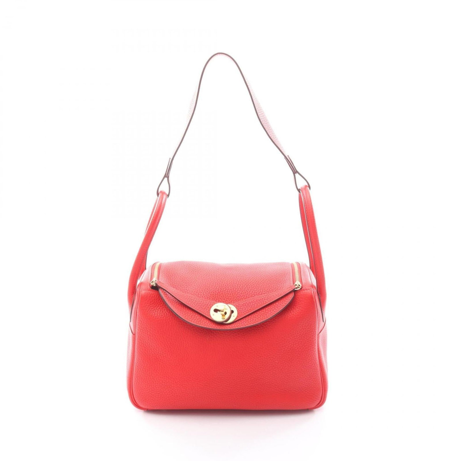Hermes Handbag Shoulder Bag Taurillon Clemence Leather Leather: Hermes Handbag Shoulder Bag Taurillon Clemence Leather Leather Taurillon Clemence Leather Red Handbag Shoulder Bag - A stylish and luxurious shoulder bag from Hermes. Made with high-quality Taurillon 