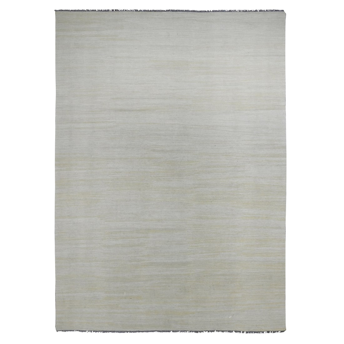 Beige wool rug solid design flat weave hand spun hand woven eight point nine by twelve point four: Beige wool rug solid design flat weave hand spun hand woven eight point nine by twelve point four Solid and elegant, this beige wool rug boasts a classic flat weave design, showcasing the skill of Afg