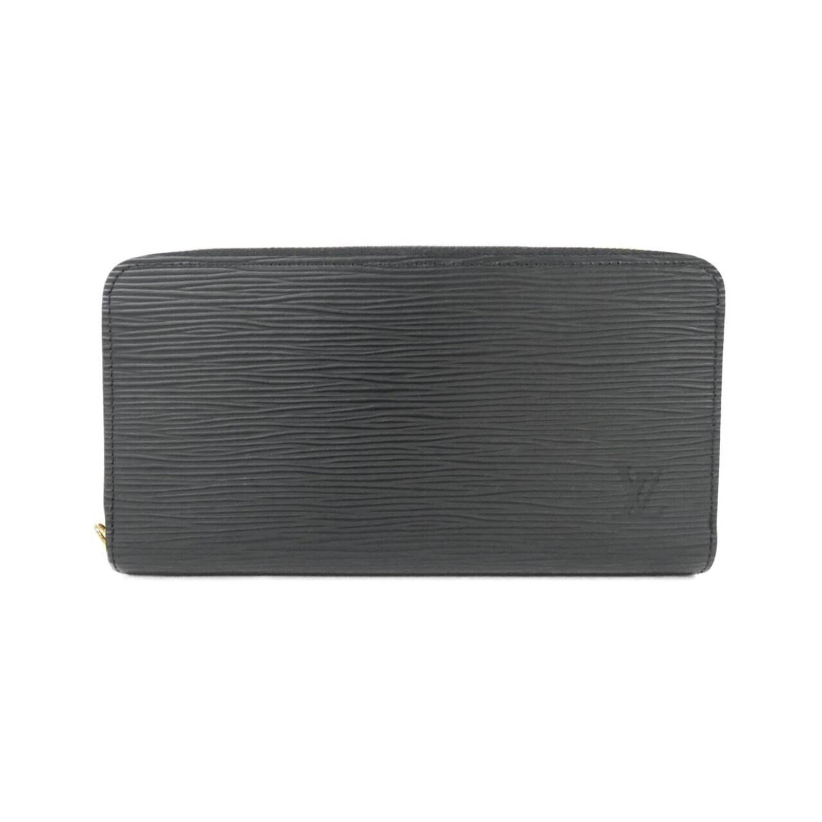 Louis Vuitton Long Wallet (Bi-Fold) Leather: Louis Vuitton Long Wallet (Bi-Fold) Leather The Louis Vuitton Long Wallet (Bi-Fold) Leather features a classic design with a black calfskin finish. Measuring 11cm x 20cm x 3cm, this bi-fold wallet has