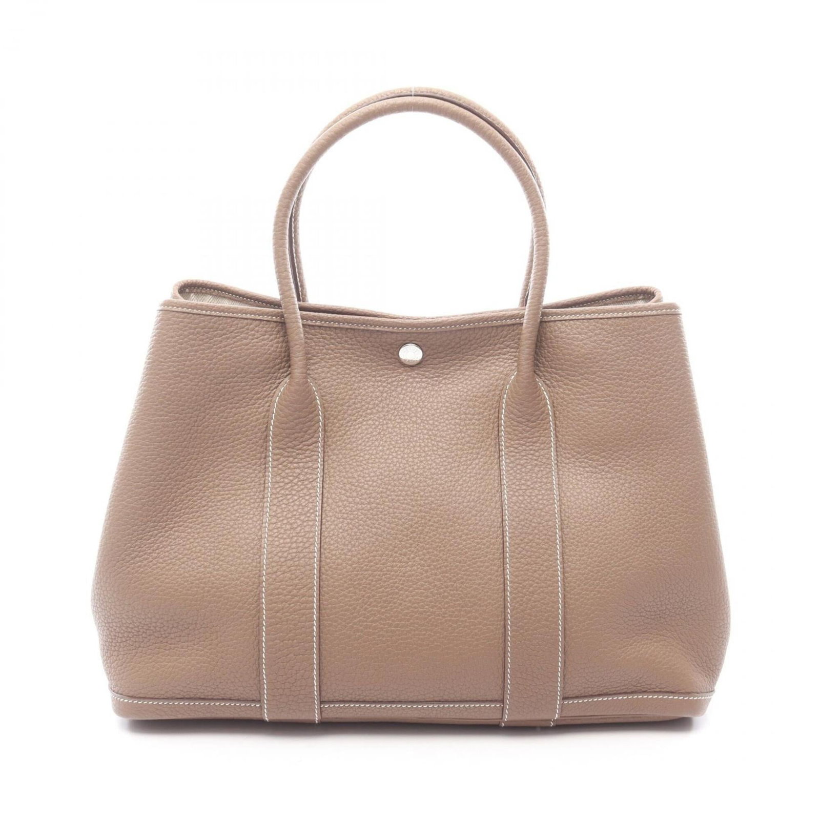 Hermes Handbag Tote Bag Negonda Leather: Hermes Handbag Tote Bag Negonda Leather Etoupe Gray Negonda Leather tote bag from Hermes features a timeless design with subtle scratches and minor dirt marks, giving it a worn-in look. The Negonda le