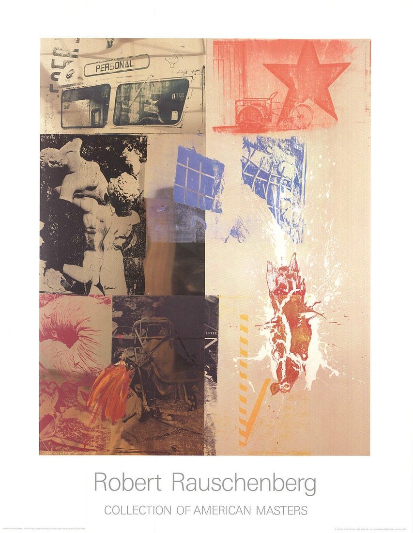 Pop art poster 35.5" x 27.5" from 1999 by Robert Rauschenberg (1 of 1)