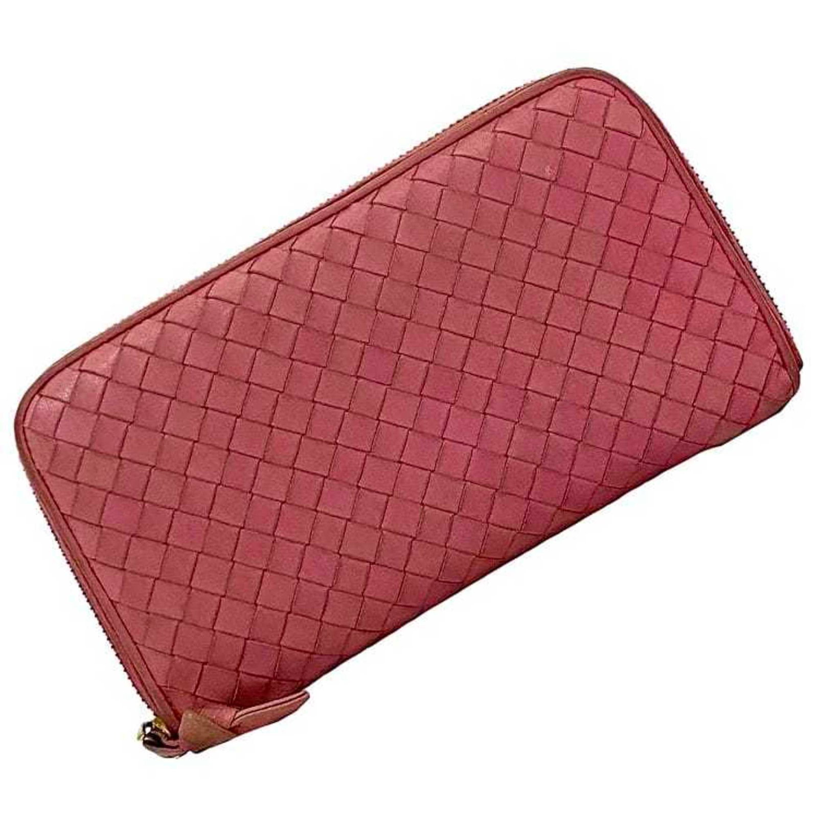 Bottega Veneta Long Wallet (Bi-Fold) Leather: Bottega Veneta Long Wallet (Bi-Fold) Leather The Bottega Veneta Long Wallet (Bi-Fold) Leather features a classic design with a soft pink hue. Made from high-quality leather, this bi-fold wallet