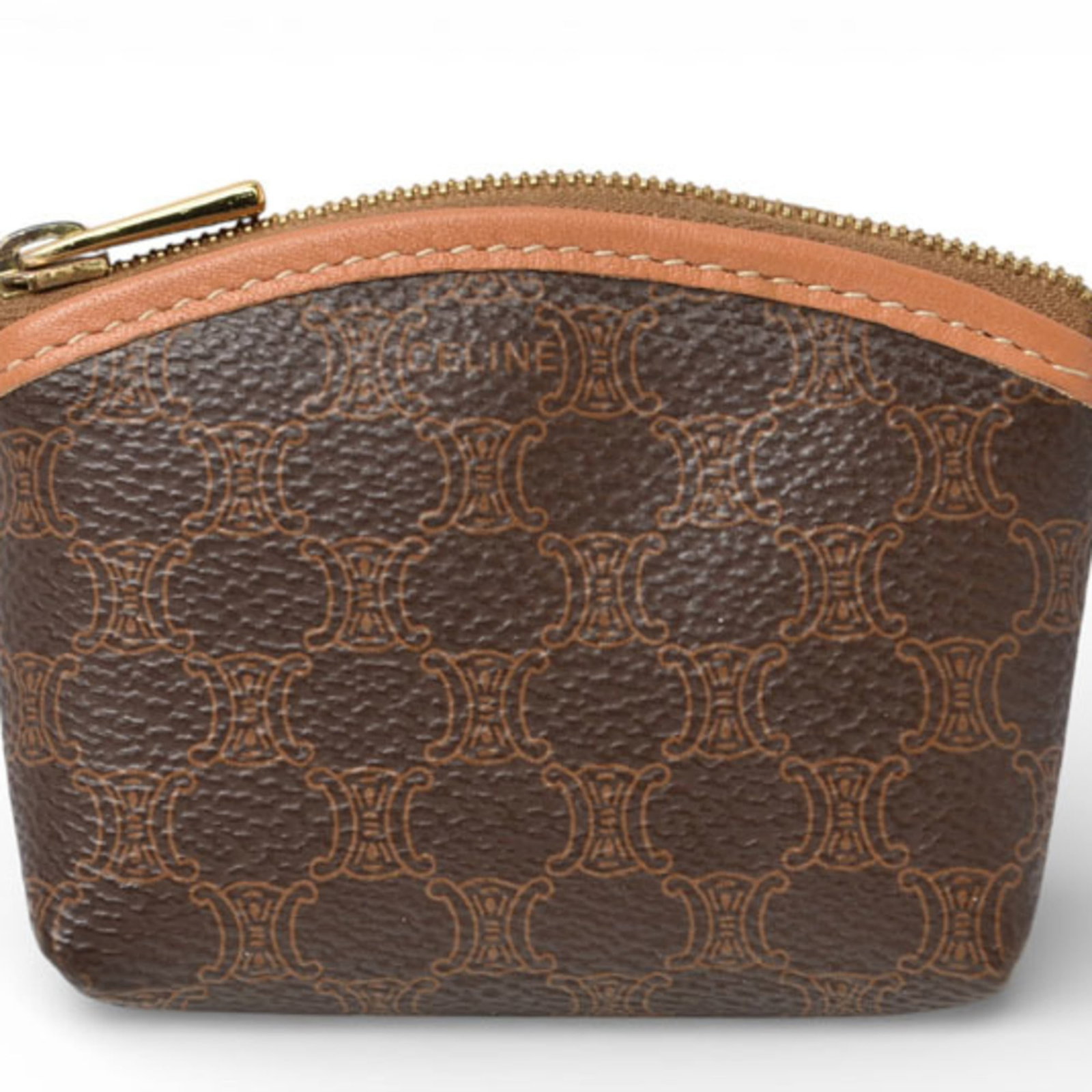 Celine Coin Purse/Coin Case Pvc Coated Canvas: Celine Coin Purse/Coin Case Pvc Coated Canvas The Celine Coin Purse/Coin Case features a unique combination of pvc and coated canvas materials for a durable and stylish design. With its compact size a