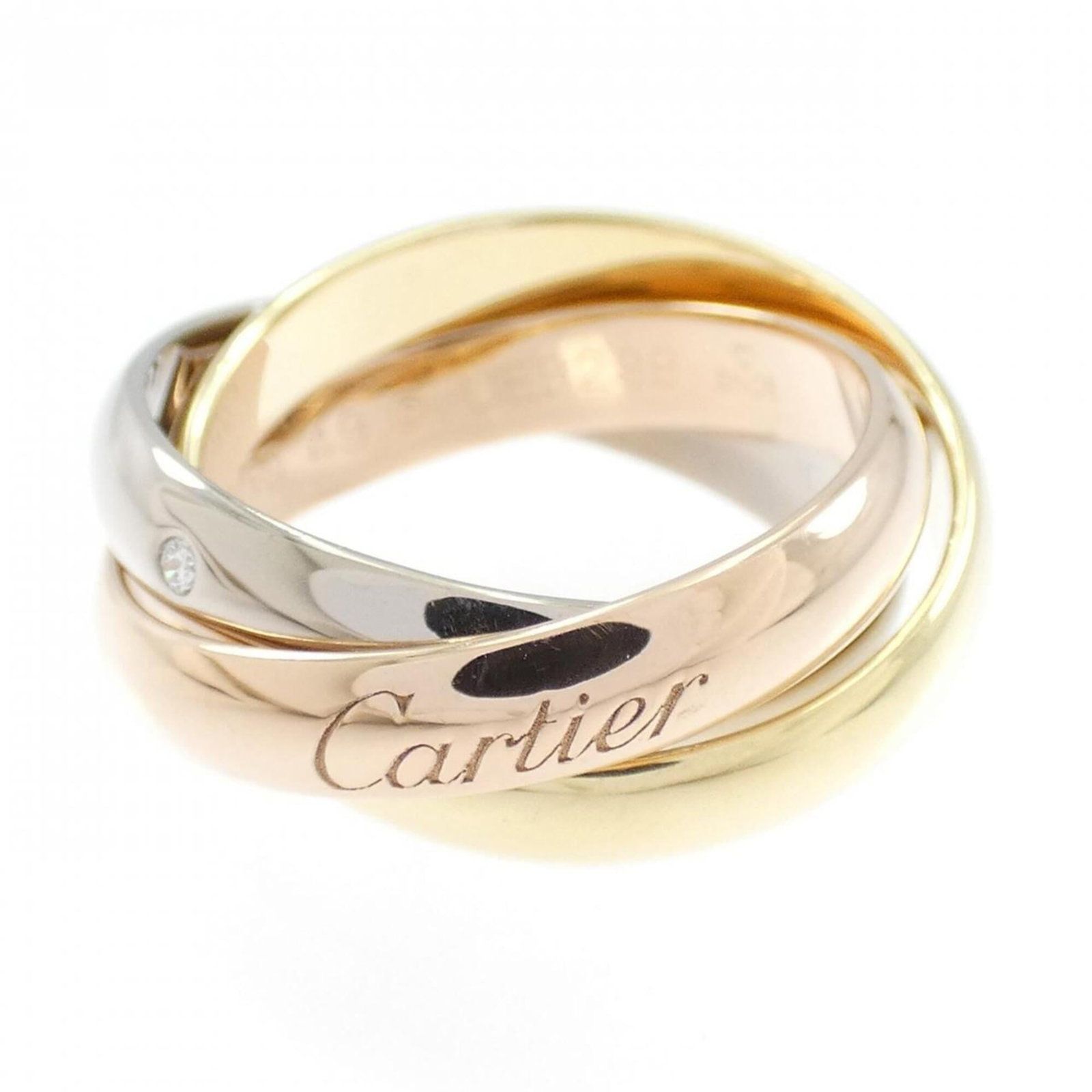Cartier Band Ring Pink Gold (18K) White Gold (18K) Yellow Gold (18K): Cartier Band Ring Pink Gold (18K) White Gold (18K) Yellow Gold (18K) Cartier's iconic band ring showcases its timeless elegance with pink gold, white gold, and yellow gold combinations. This 18K gold 