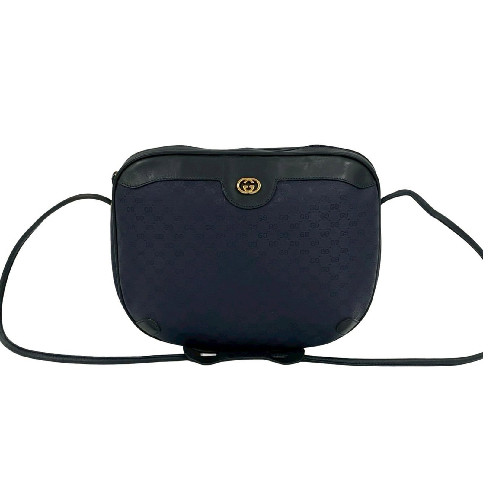 Gucci Pochette Shoulder Bag Leather Pvc: Gucci Pochette Shoulder Bag Leather Pvc Navy Gucci Pochette Shoulder Bag features a unique combination of leather and PVC materials. With its classic design and compact size, this shoulder bag is perf
