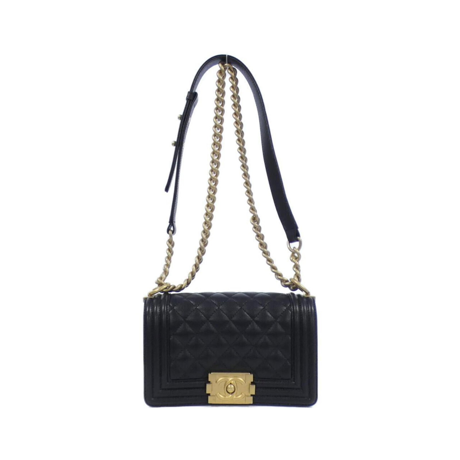 Chanel Shoulder Bag Grained Calfskin: Chanel Shoulder Bag Grained Calfskin This Chanel shoulder bag features a timeless design made from high-quality grained calfskin. With its classic black color and compact size, it's perfect for everyd