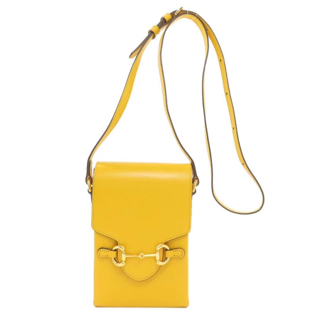 Horsebit Leather Gucci Bag 625615 1955 Shoulder: Horsebit Leather Gucci Bag 625615 1955 Shoulder Yellow Horsebit Leather Shoulder Bag from Gucci, featuring iconic Horsebit detailing. This classic shoulder bag boasts high-quality leather exterior in