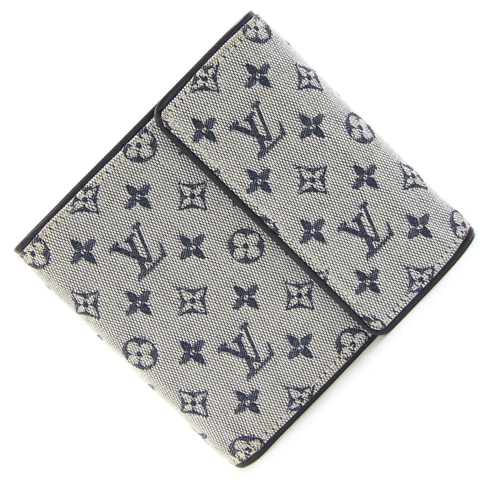 Louis Vuitton Wallet (Tri-Fold) Monogram Mini: Louis Vuitton Wallet (Tri-Fold) Monogram Mini The Louis Vuitton Wallet (Tri-Fold) Monogram Mini features the iconic brand's signature blue monogram pattern. In very good condition with only minor sign