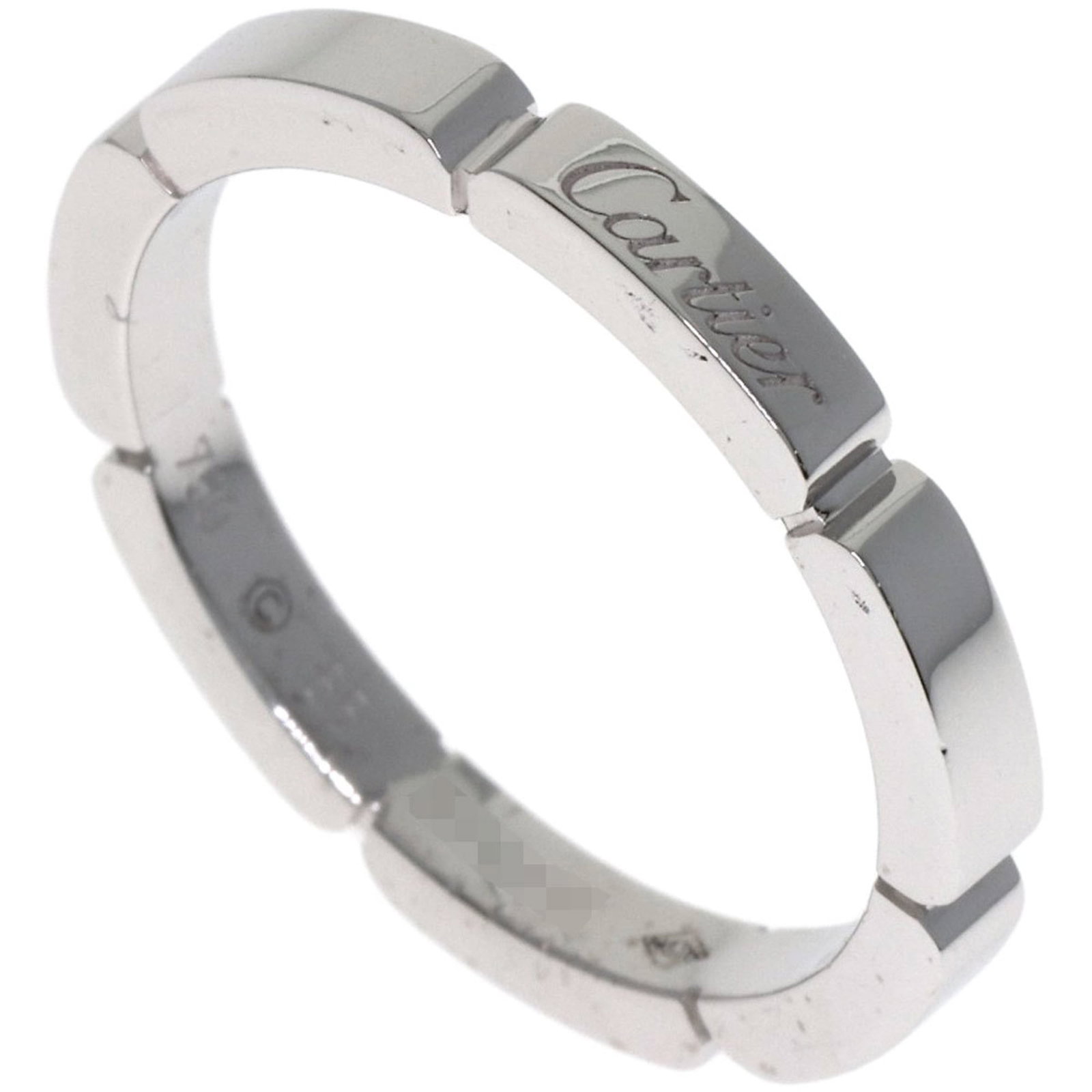 Cartier Band Ring White Gold (18K): Cartier Band Ring White Gold (18K) Cartier Band Ring White Gold (18K) features a classic design with a few traces of usage, some scratches / dirt visible. The band ring is made from high-quality white