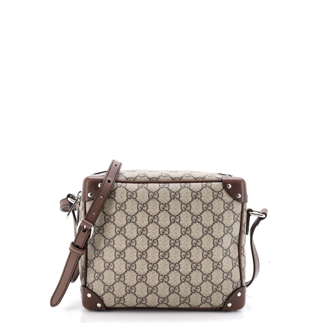 Shoulder bag coated canvas leather studded gucci trunk (1 of 5)