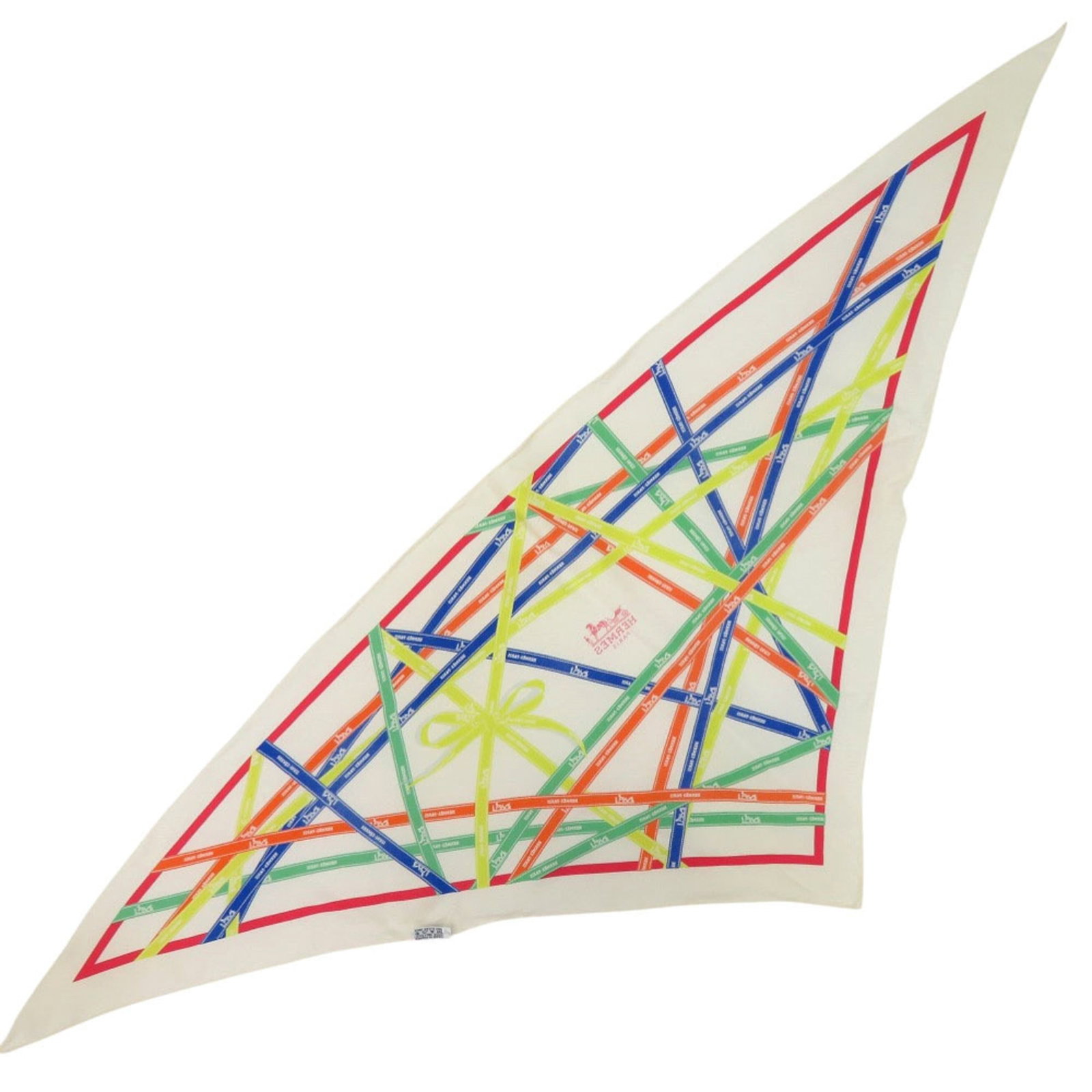 Hermes Scarf Silk: Hermes Scarf Silk The Hermes Silk Scarf boasts vibrant blue and multi-color hues on its white silk background, creating a visually striking design. Measuring 40cm x 1.09m in size, this used scarf