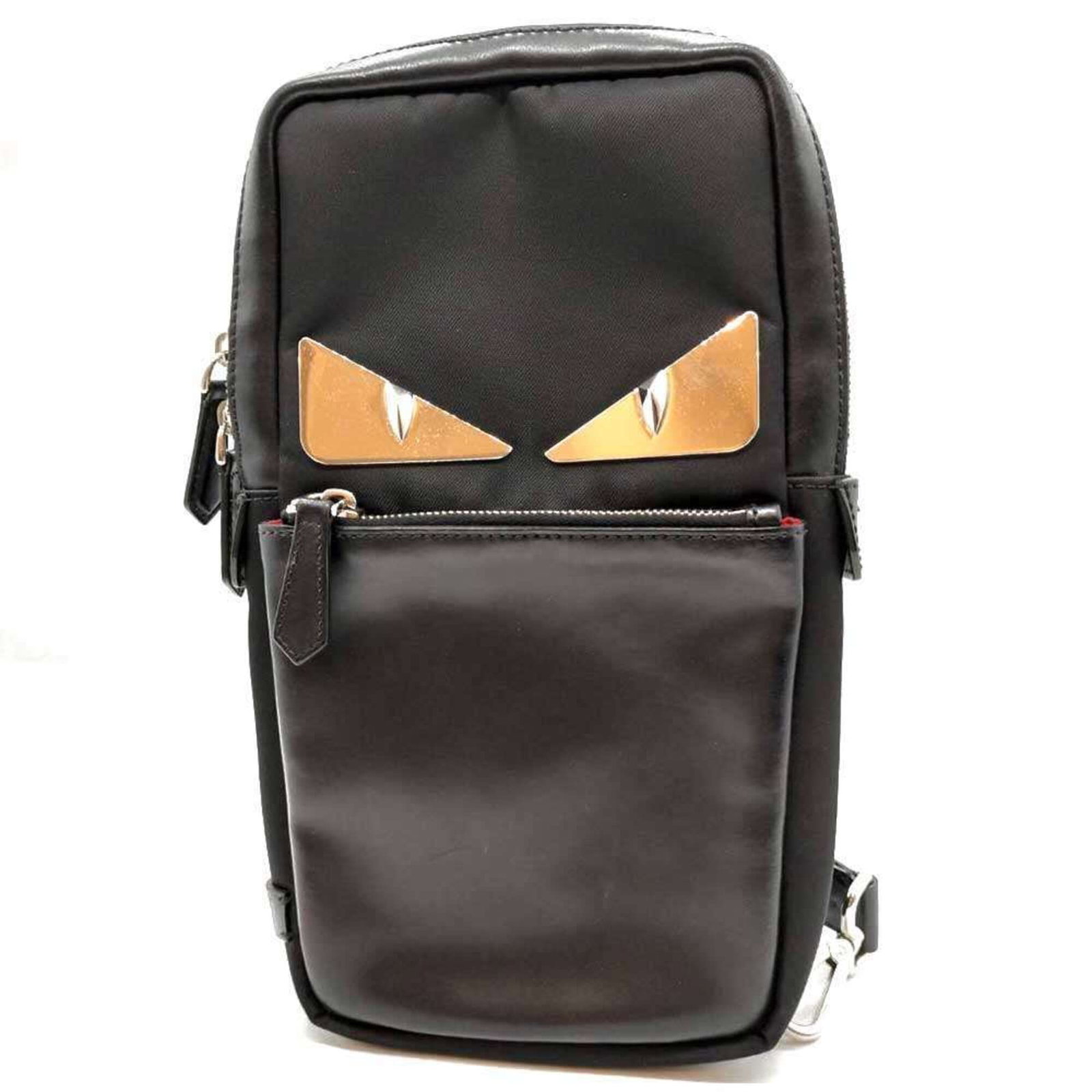 Fendi Sling Bag Nylon Leather: Fendi Sling Bag Nylon Leather The Fendi Sling Bag Nylon Leather offers a sleek and versatile design with its nylon and leather combination. Measuring 29cm x 15cm x 3cm, this bag features a zipper