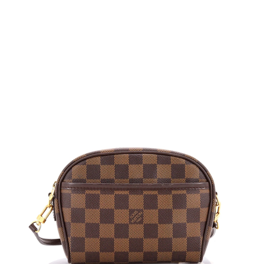 Damier Pochette Ipanema Vuitton Louis: Damier Pochette Ipanema Vuitton Louis The Louis Vuitton Damier Pochette Ipanema Vuitton Louis in brown canvas coated exterior is a stylish cross body bag with gold hardware. With its classic design an