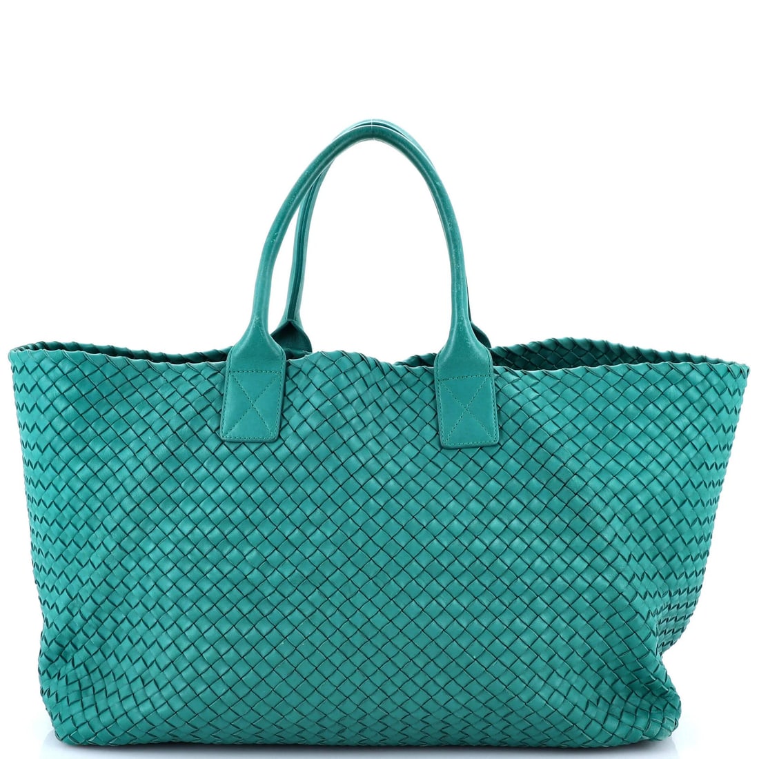 Cabat Intrecciato Nappa Medium Bottega Veneta Tote: Cabat Intrecciato Nappa Medium Bottega Veneta Tote Cabat Intrecciato Nappa Medium Bottega Veneta Tote features a striking green exterior with intricate intrecciato woven leather details. This