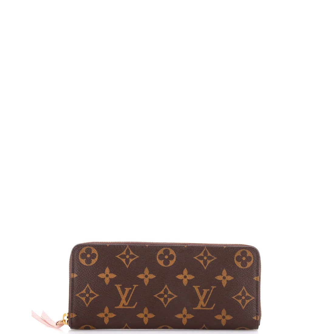 Canvas Monogram Wallet Louis Vuitton Clemence: Canvas Monogram Wallet Louis Vuitton Clemence Canvas Monogram Wallet Louis Vuitton Clemence features a classic brown monogram canvas exterior and a pink leather interior. With its gold hardware and st
