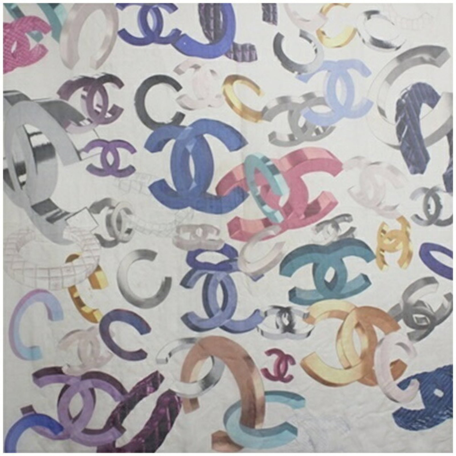 Chanel Scarf Silk: Chanel Scarf Silk Chanel's iconic silk scarf is a timeless accessory for women. Made from luxurious silk and featuring a multi-color design, this scarf boasts a classic Chanel look. With its vibrant c