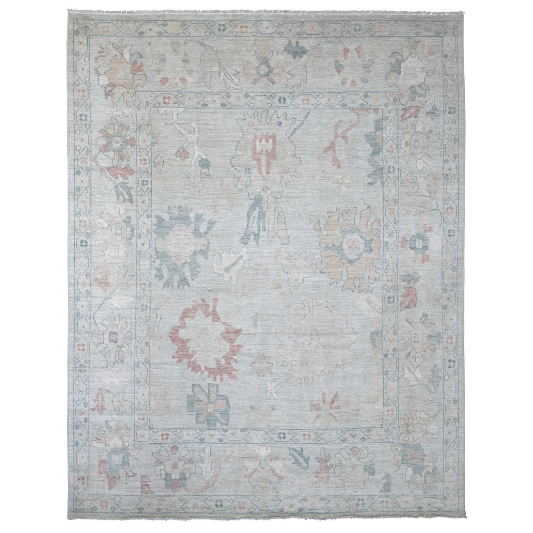Blue Hand Knotted Wool Afghan with Leaf Design: Blue Hand Knotted Wool Afghan with Leaf Design The Blue Hand Knotted Wool Afghan with Leaf Design is a stunning piece of Oriental-inspired craftsmanship. Made from high-quality wool and featuring an i