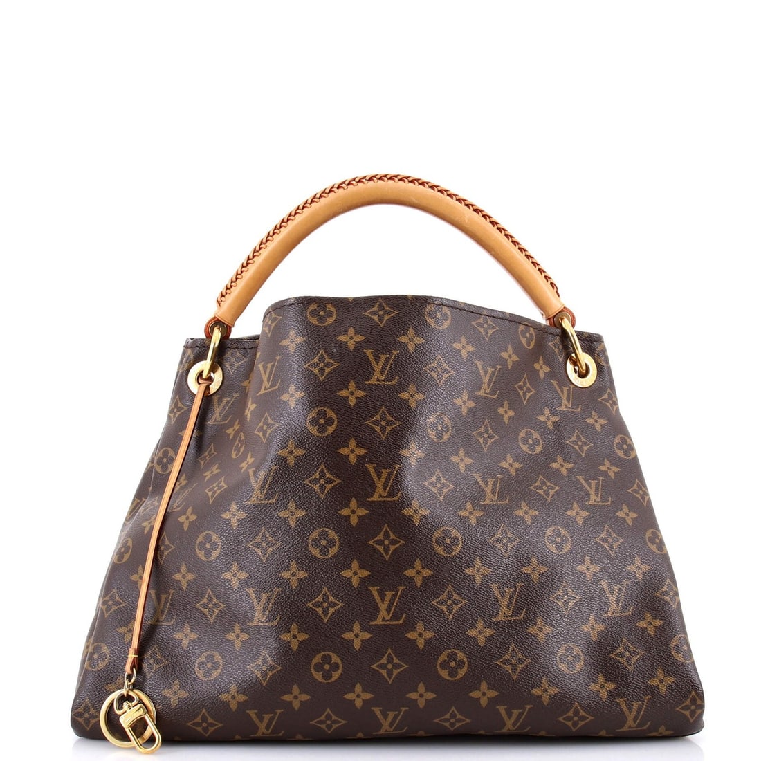 Handbag Louis Vuitton Artsy Monogram Canvas: Handbag Louis Vuitton Artsy Monogram Canvas The Louis Vuitton Artsy Monogram Canvas handbag boasts a timeless design with its iconic brown canvas exterior and gold hardware. Measuring 12.5" tall and