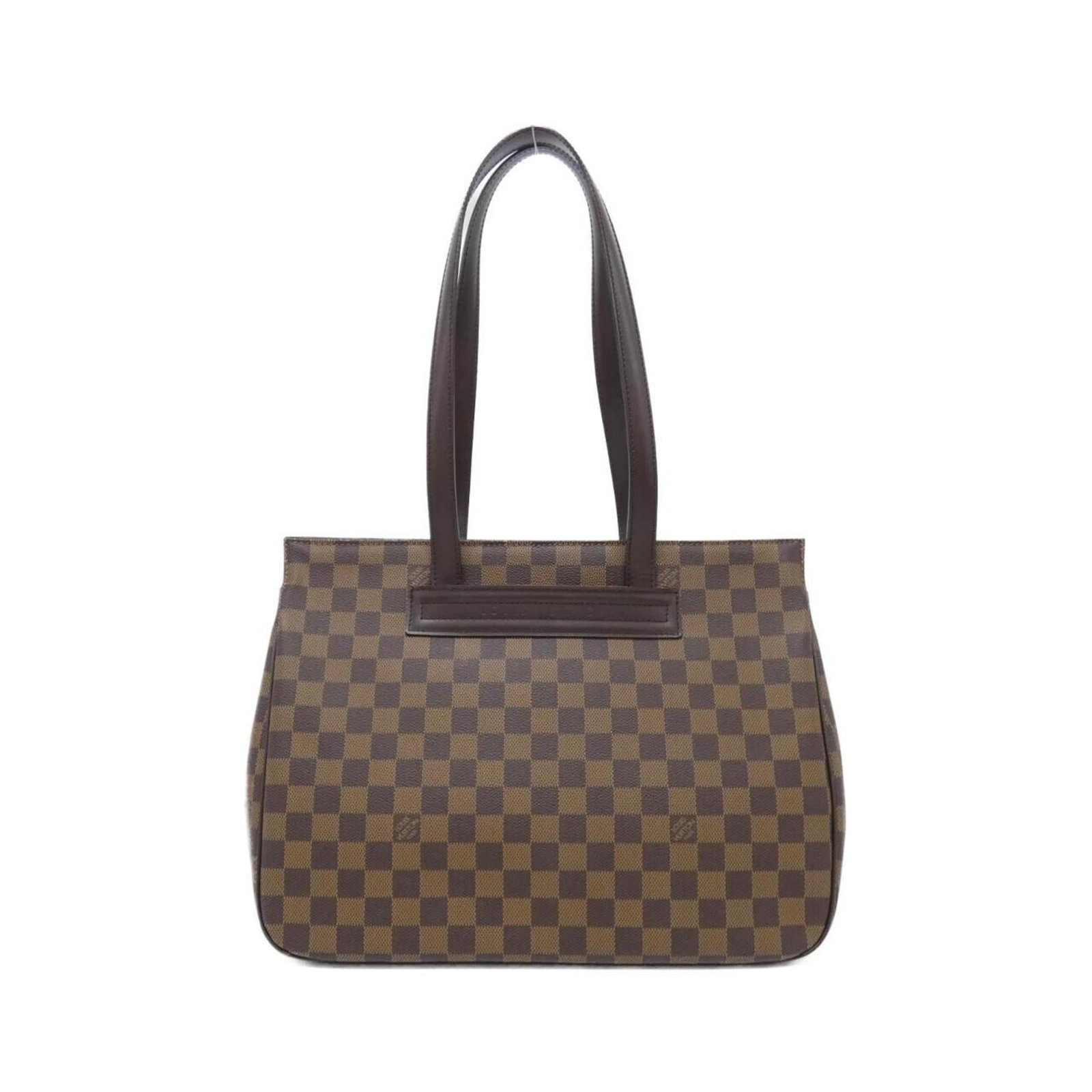 Louis Vuitton Handbag Coated Canvas: Louis Vuitton Handbag Coated Canvas Coated canvas construction gives this Louis Vuitton handbag its distinctive look and feel. A few traces of usage are visible, including some scratches and dirt,