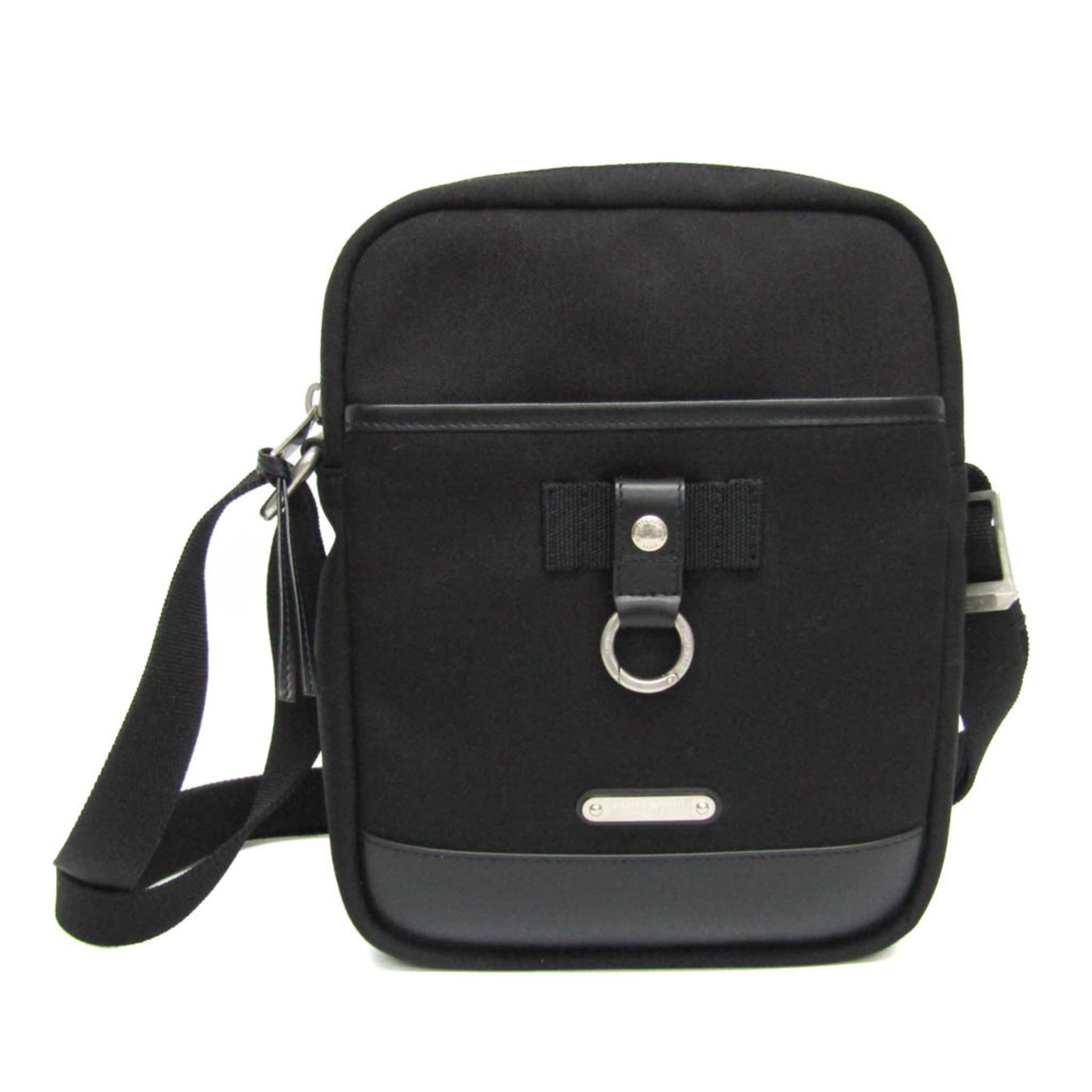 Saint Laurent Shoulder Bag Leather Canvas: Saint Laurent Shoulder Bag Leather Canvas The Saint Laurent Shoulder Bag Leather Canvas is a versatile and stylish accessory featuring a sleek black design with open pockets for added functionality.