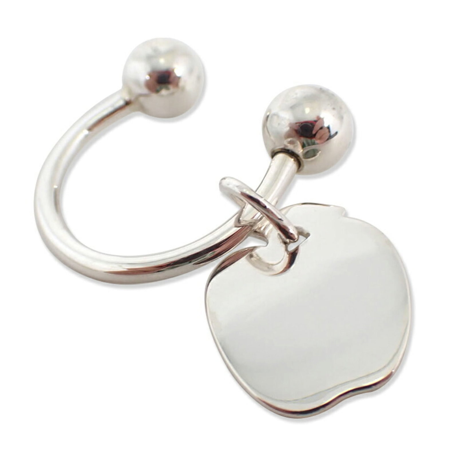 Tiffany Keyring Sterling Silver 925: Tiffany Keyring Sterling Silver 925 Sterling silver 925 Tiffany keyring with a sleek design, measuring 3cm x 3cm. This item has been carefully preserved in like new condition, with hardly any signs of
