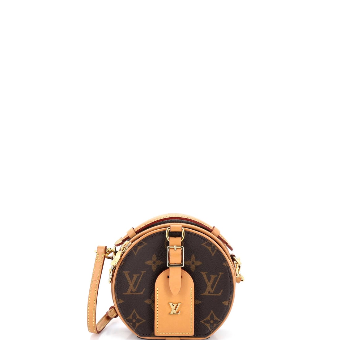 Mini Boite Chapeau Bag Monogram Canvas Louis Vuitton: Mini Boite Chapeau Bag Monogram Canvas Louis Vuitton The Mini Boite Chapeau Bag Monogram Canvas Louis Vuitton boasts a classic brown canvas exterior with gold hardware and neutral leather interior.