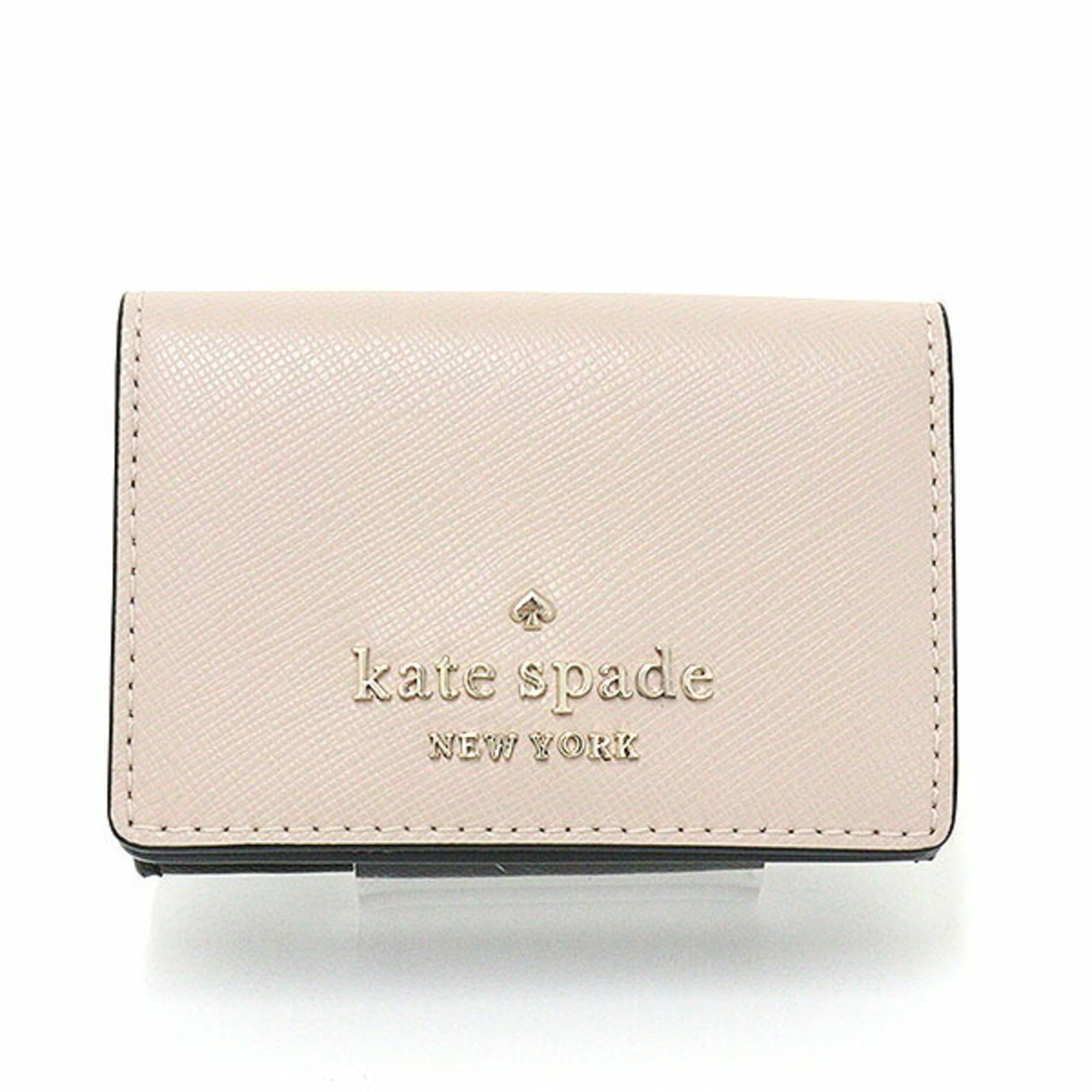 Kate Spade Wallet (Tri-Fold) Pvc Leather: Kate Spade Wallet (Tri-Fold) Pvc Leather The Kate Spade Tri-Fold Wallet in Beige and Multi-Color features a unique blend of PVC and leather materials, offering a stylish and durable design. With its s