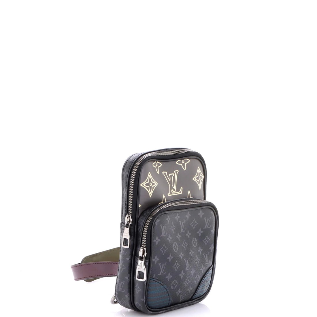 Louis Vuitton Canvas Amazone Monogram Sling Patchwork Printed Eclipse - 2