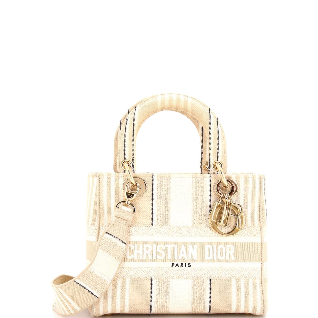 Christian Dior Lady D Lite Canvas Embroidered Bag Medium (1 of 7)