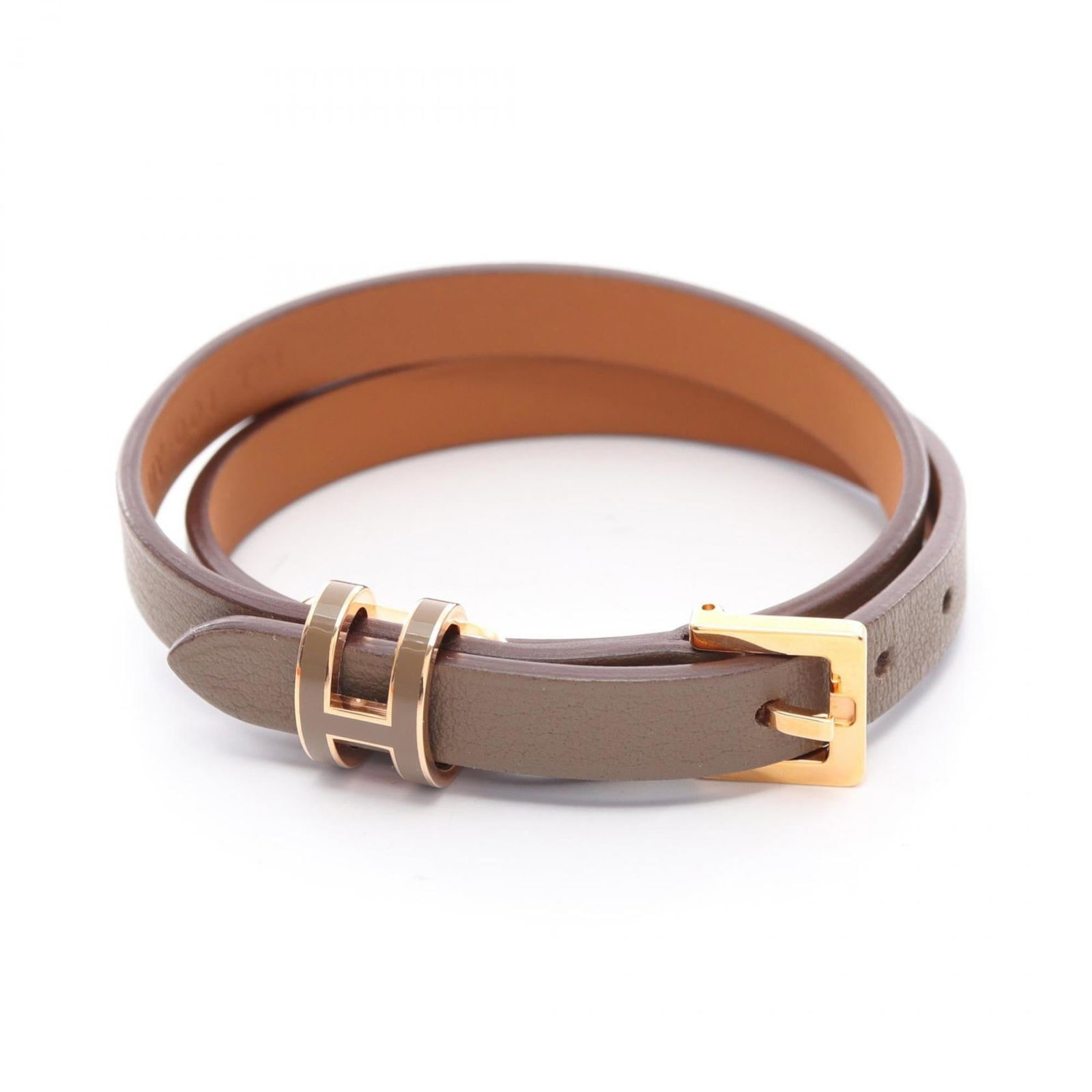 Hermes Charm Bracelet Gold Plating Leather (1 of 6)