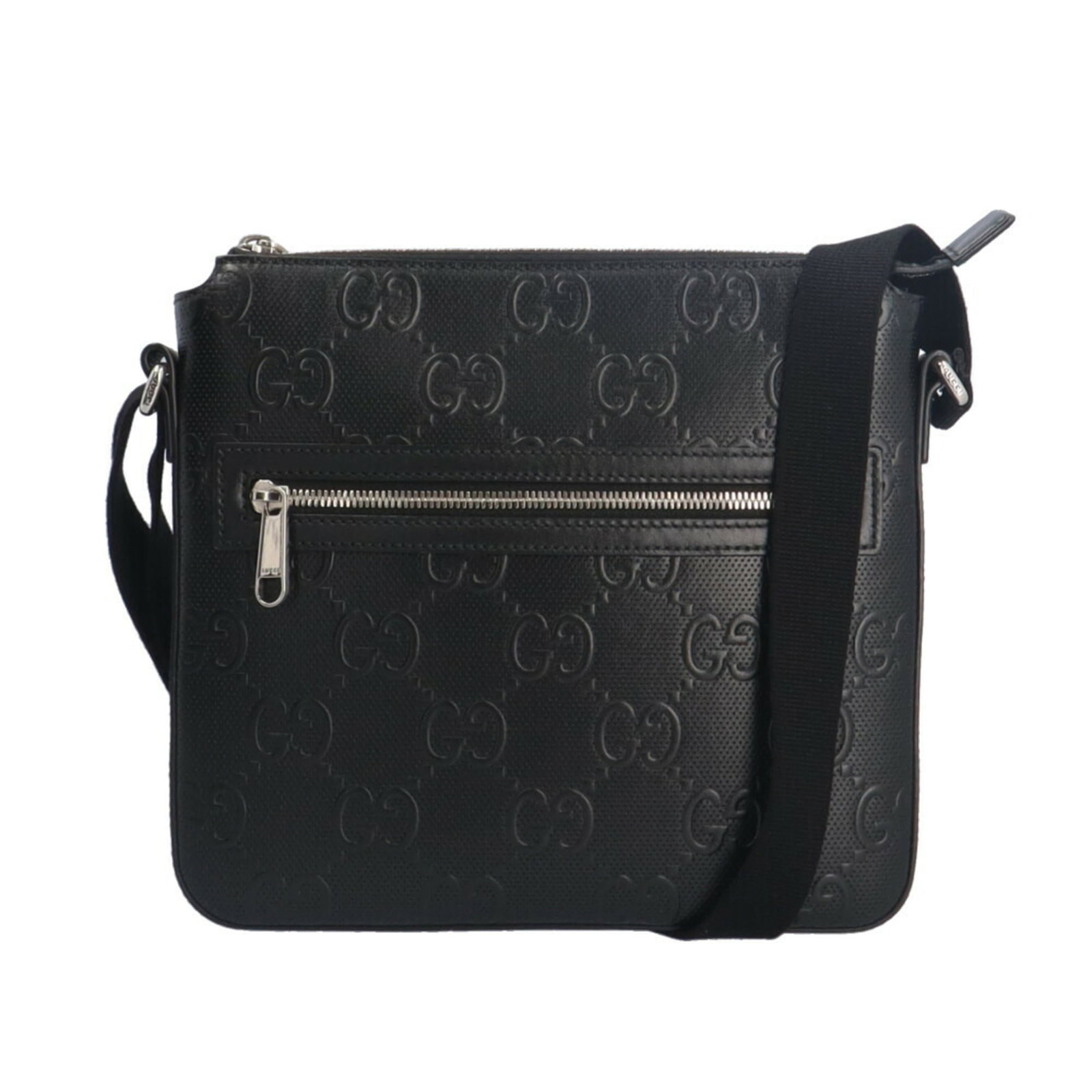 Gucci Shoulder Bag Leather: Gucci Shoulder Bag Leather Used Gucci Shoulder Bag in Black Leather. This shoulder bag features high-quality black leather and measures 23cm x 25.5cm x 3.5cm, making it a compact and stylish accessory
