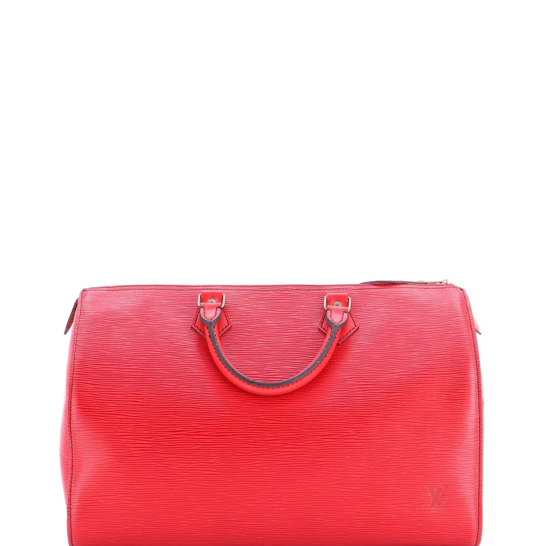 Speedy Leather Handbag Louis Vuitton Epil: Speedy Leather Handbag Louis Vuitton Epil The iconic Louis Vuitton Speedy Handbag Epi Leather 40 features a striking red exterior with gold hardware. With its classic top handle and fair condition, th
