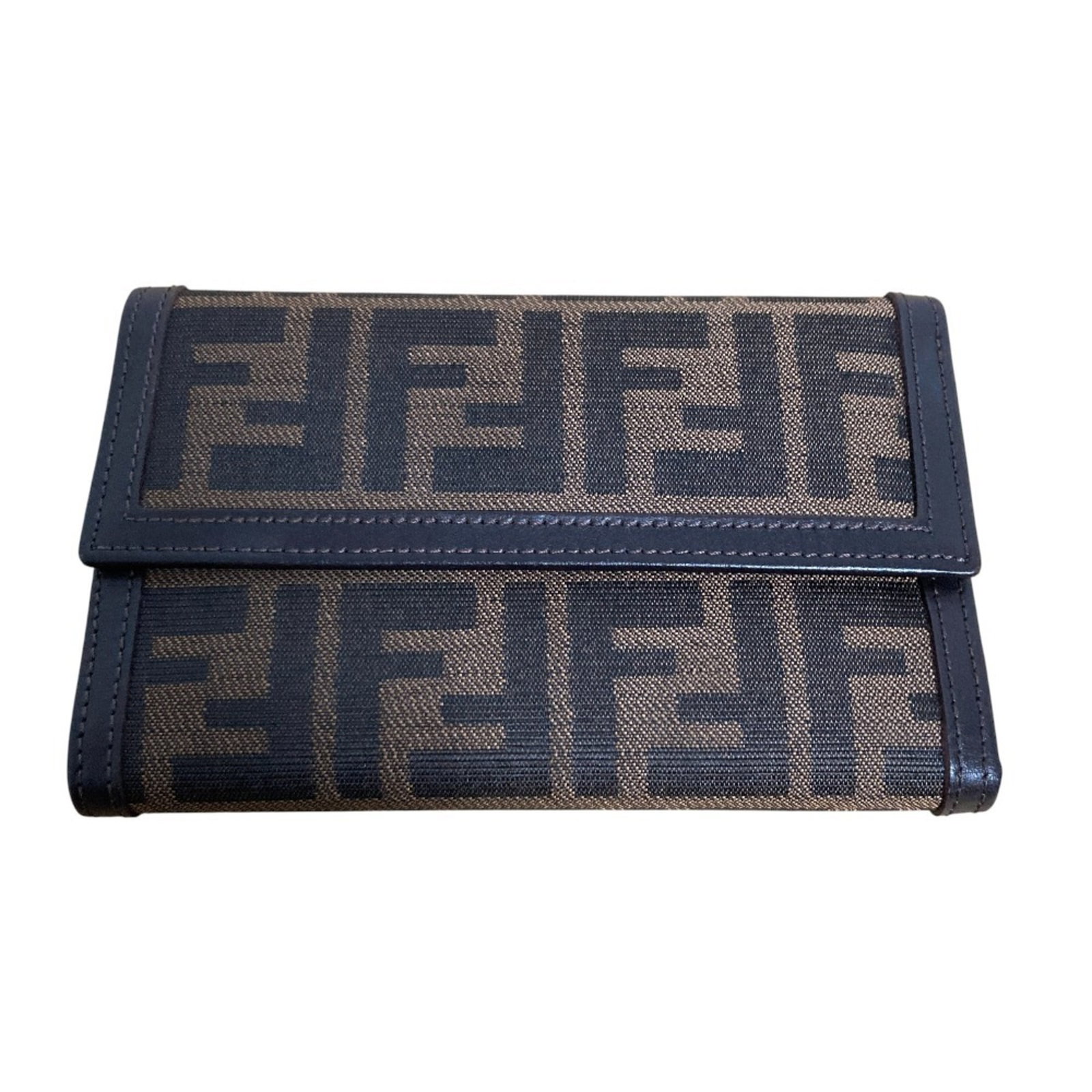 Fendi Wallet (Tri-Fold) Zucca: Fendi Wallet (Tri-Fold) Zucca Fendi's iconic Tri-Fold Wallet in Zucca leather offers a sleek and sophisticated design. With its tri-fold layout and durable construction, this wallet provides ample sto