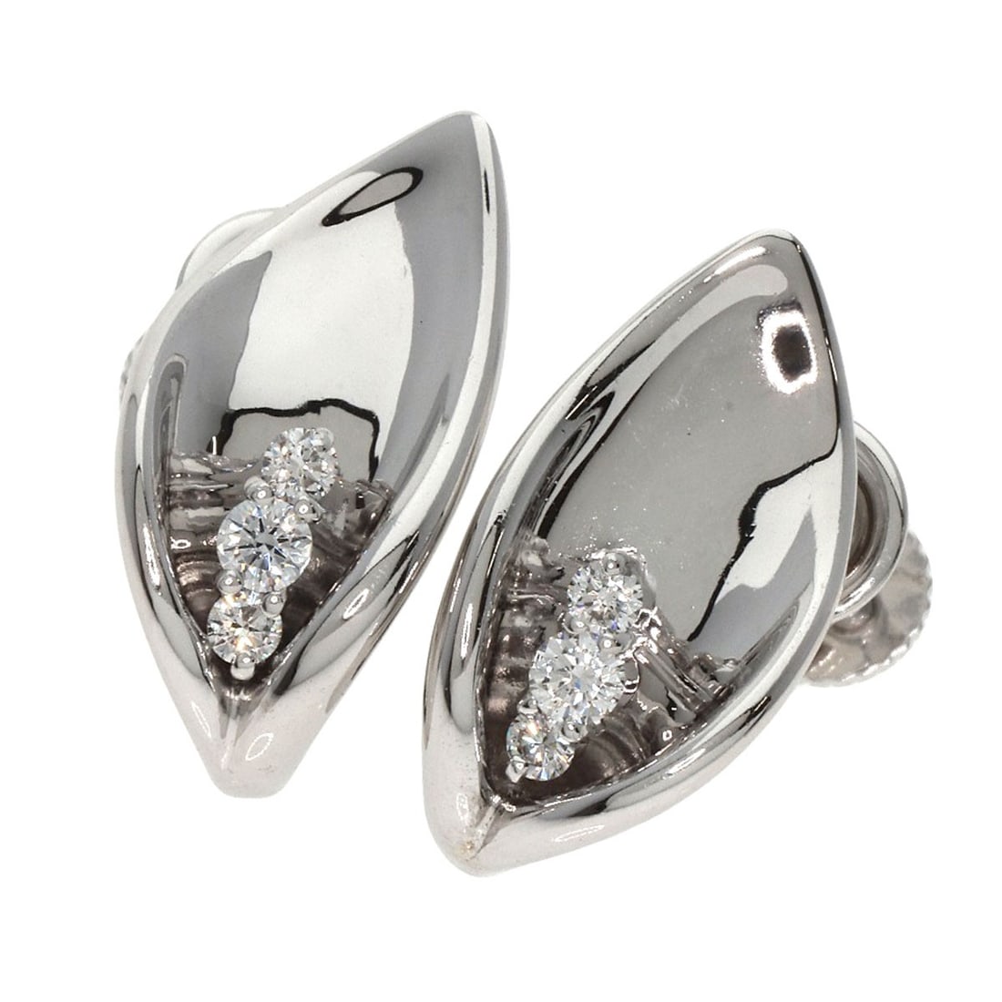 White Gold K14 Diamond Earring White Gold (1 of 5)