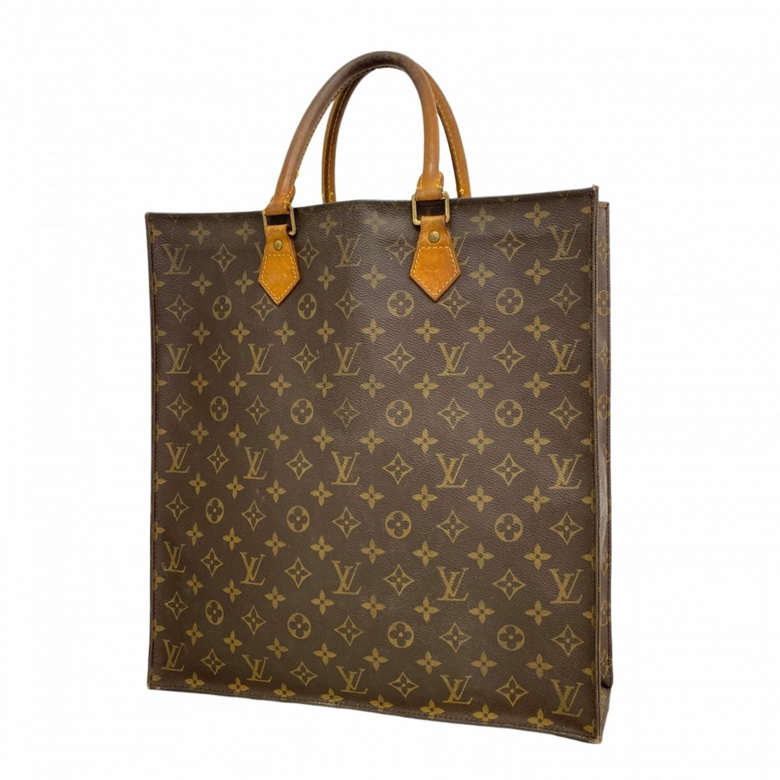 Louis Vuitton Tote Bag: Louis Vuitton Tote Bag Brown Louis Vuitton Tote Bag with gold hardware, featuring a classic design and timeless elegance. Measuring 38cm x 36cm x 9cm, this used tote bag has visible traces of usage an