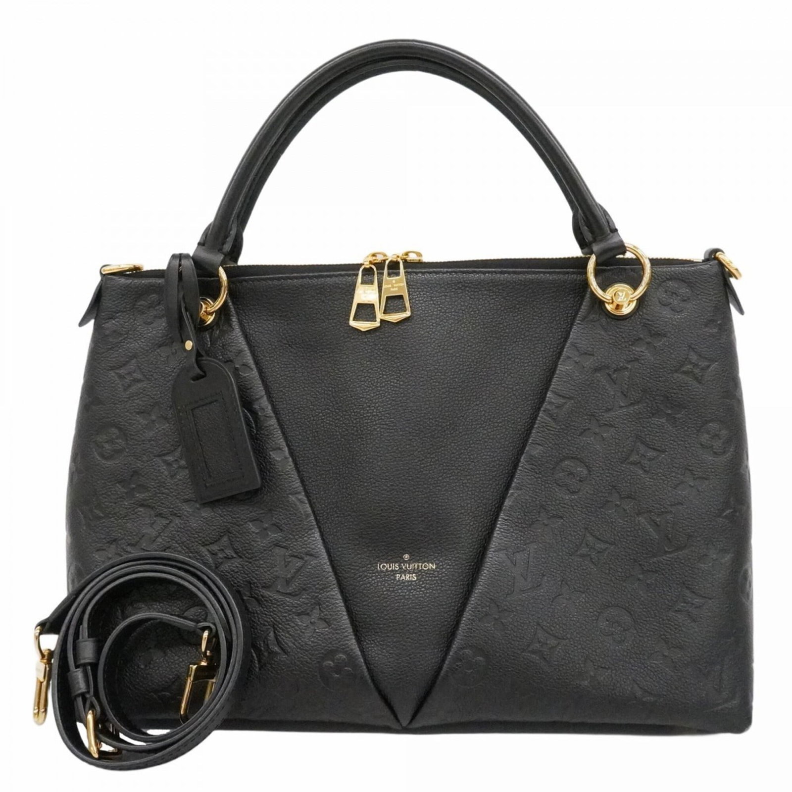 Louis Vuitton Tote Bag: Louis Vuitton Tote Bag Used Louis Vuitton Tote Bag in Noir. This classic tote features a durable design with traces of usage and minor scratches / dirt, giving it a well-worn look. Measuring 24cm x 34