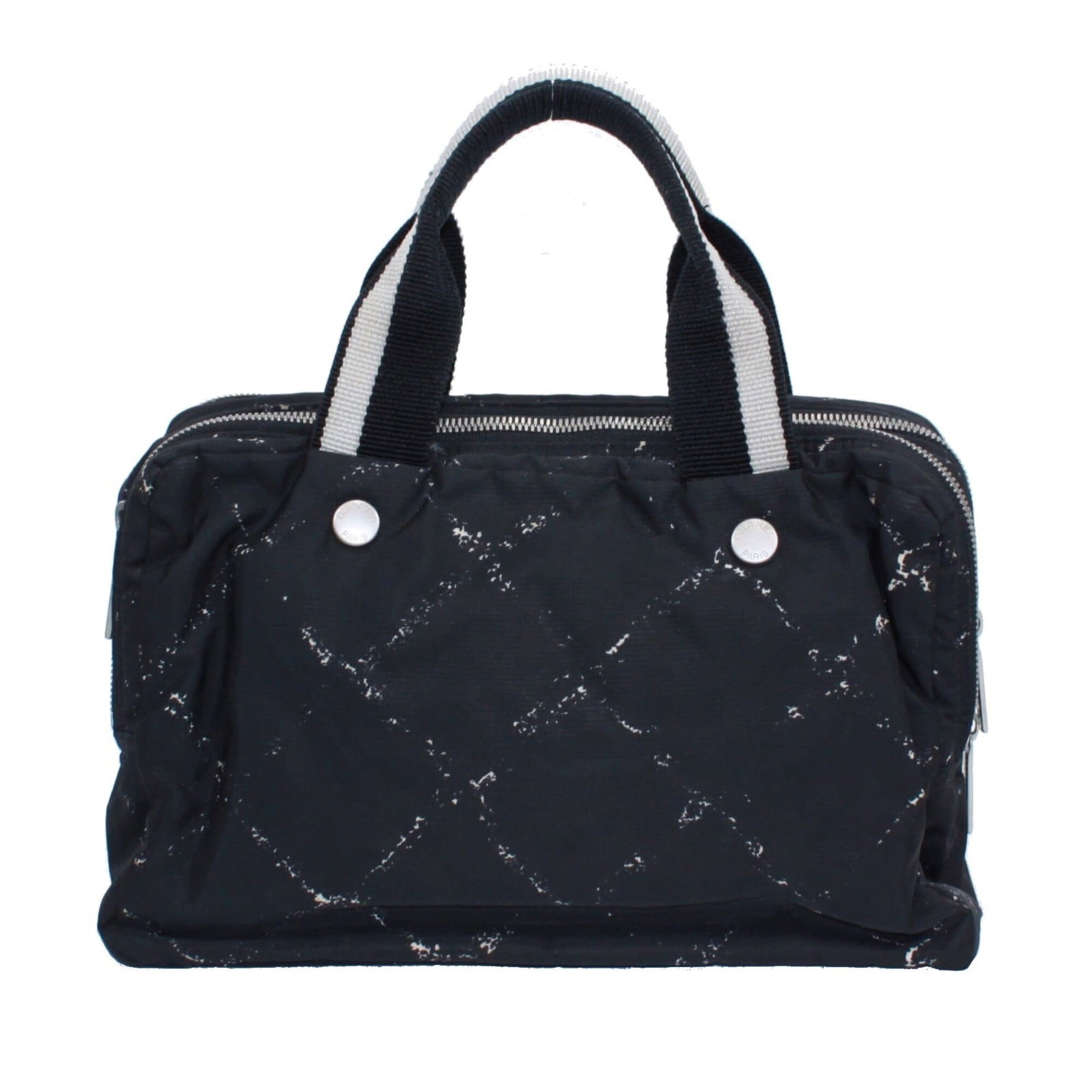 Chanel Handbag New Travel Line: Chanel Handbag New Travel Line New Chanel Handbag in Black Travel Line features a sleek design with a few traces of usage visible. The bag has some scratches and dirt, but overall remains in very good