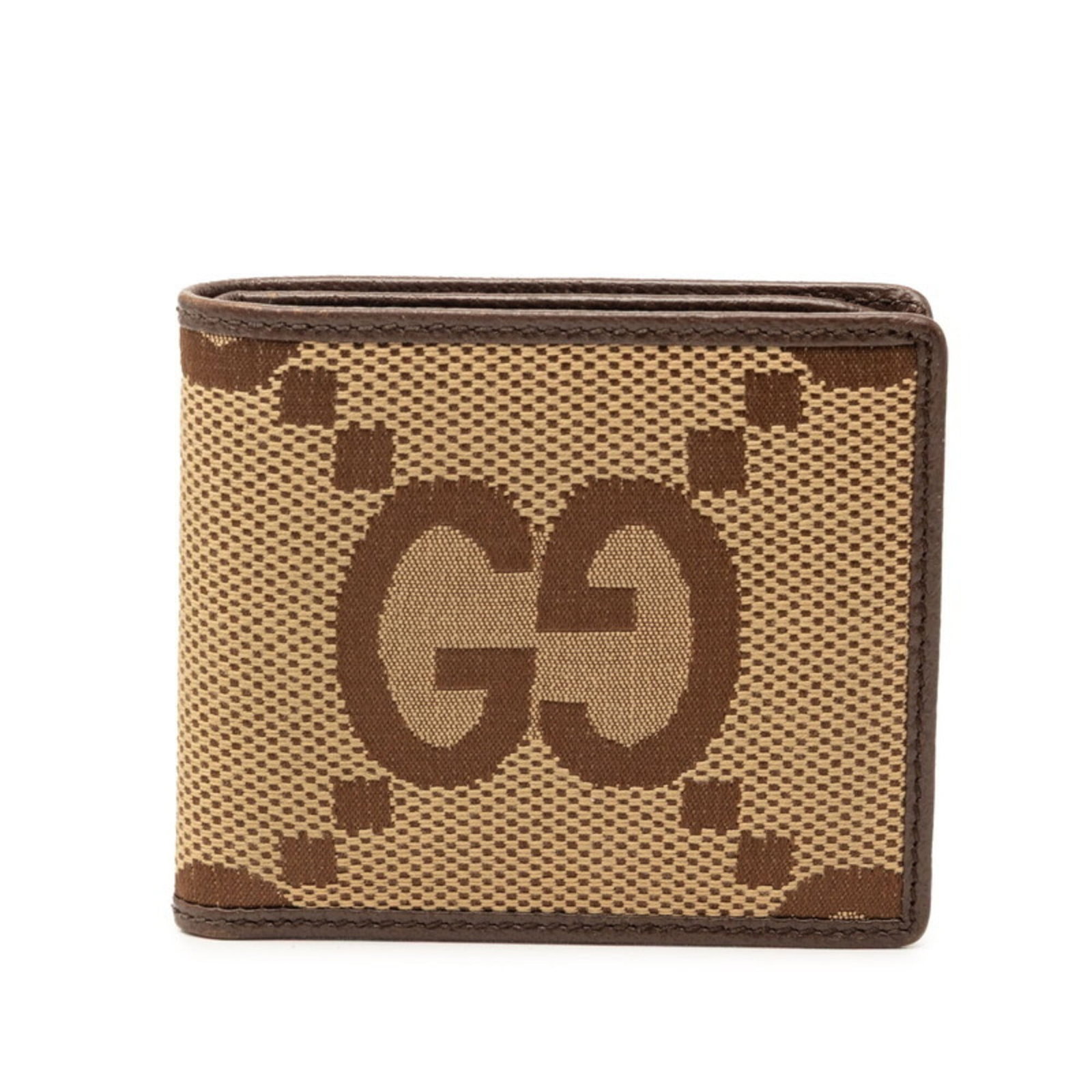 Gucci Wallet (Bi-Fold) Canvas Leather: Gucci Wallet (Bi-Fold) Canvas Leather Brown Gucci bi-fold wallet made from canvas and leather, with a size of 9cm x 10.5cm x 1cm. The wallet has some scratches and dirt, but remains in very good condi