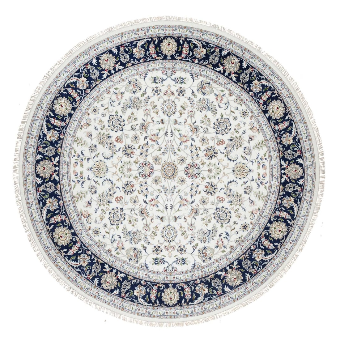 STRICT RULES use only words from original title remove determiners conjunctions keep under 100: STRICT RULES use only words from original title remove determiners conjunctions keep under 100 Silk Nain-style rug from India, hand-knotted with wool & silk in an intricate Oriental regional design. M