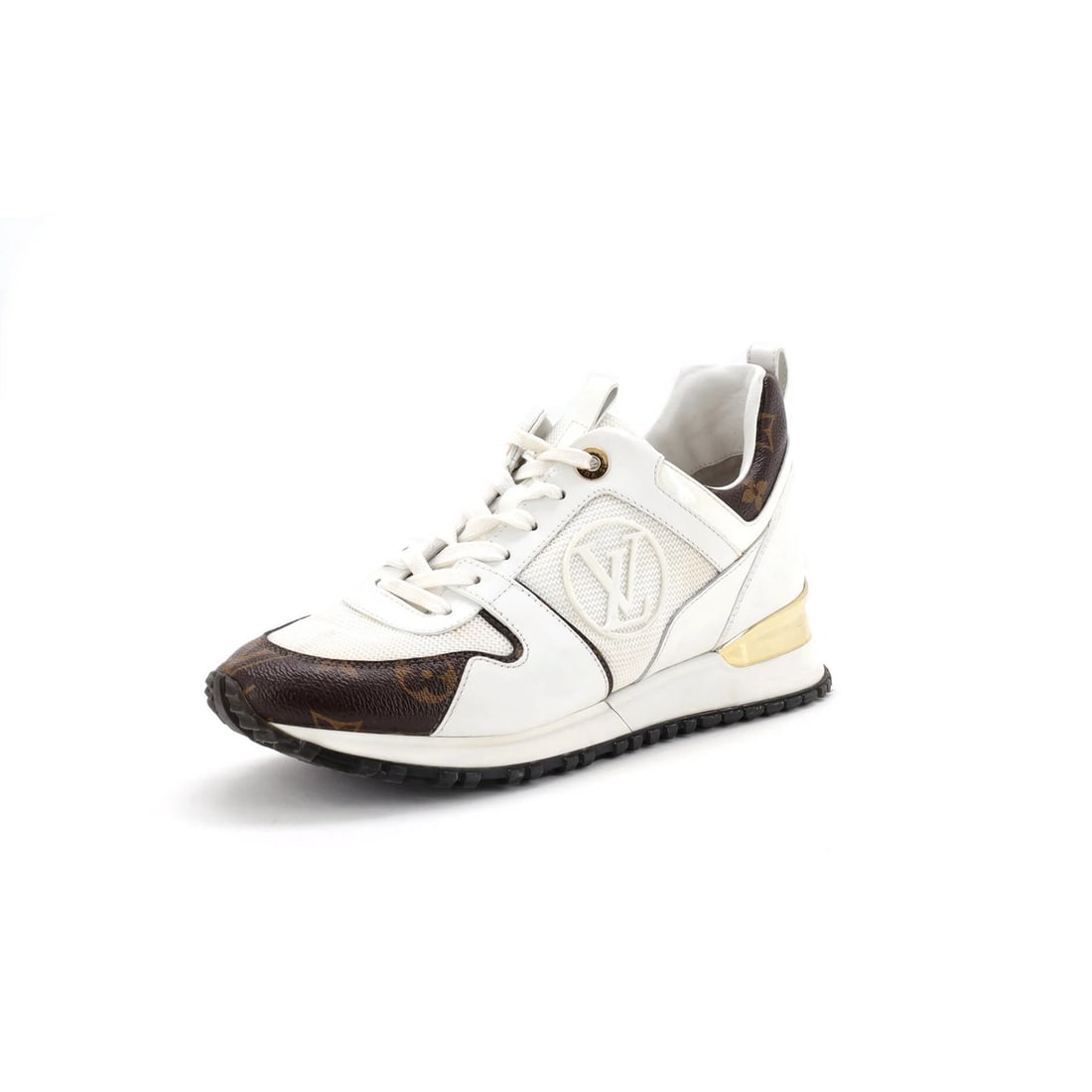 Mesh sneakers run away Women's leather Louis Vuitton Monogram Canvas: Mesh sneakers run away Women's leather Louis Vuitton Monogram Canvas Women's Louis Vuitton Monogram Canvas Mesh Sneakers in White, featuring a unique combination of mesh and leather materials, with