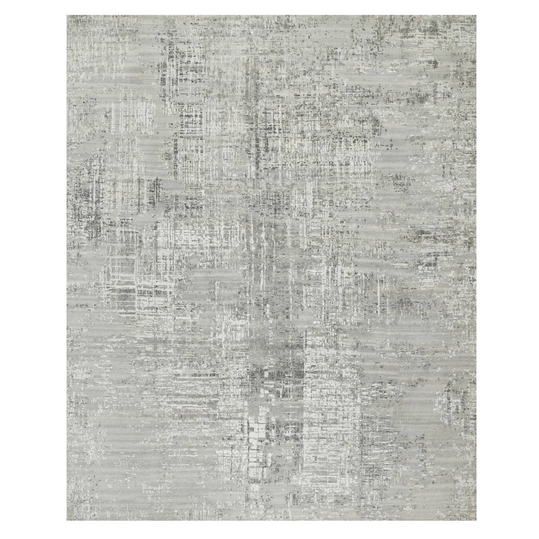 Modern Natural Wool Hand Knotted Oversized 12x14 19" Gray Rug: Modern Natural Wool Hand Knotted Oversized 12x14 19" Gray Rug Modern natural wool hand-knotted rugs are renowned for their exceptional durability and timeless aesthetic. This stunning piece boasts an