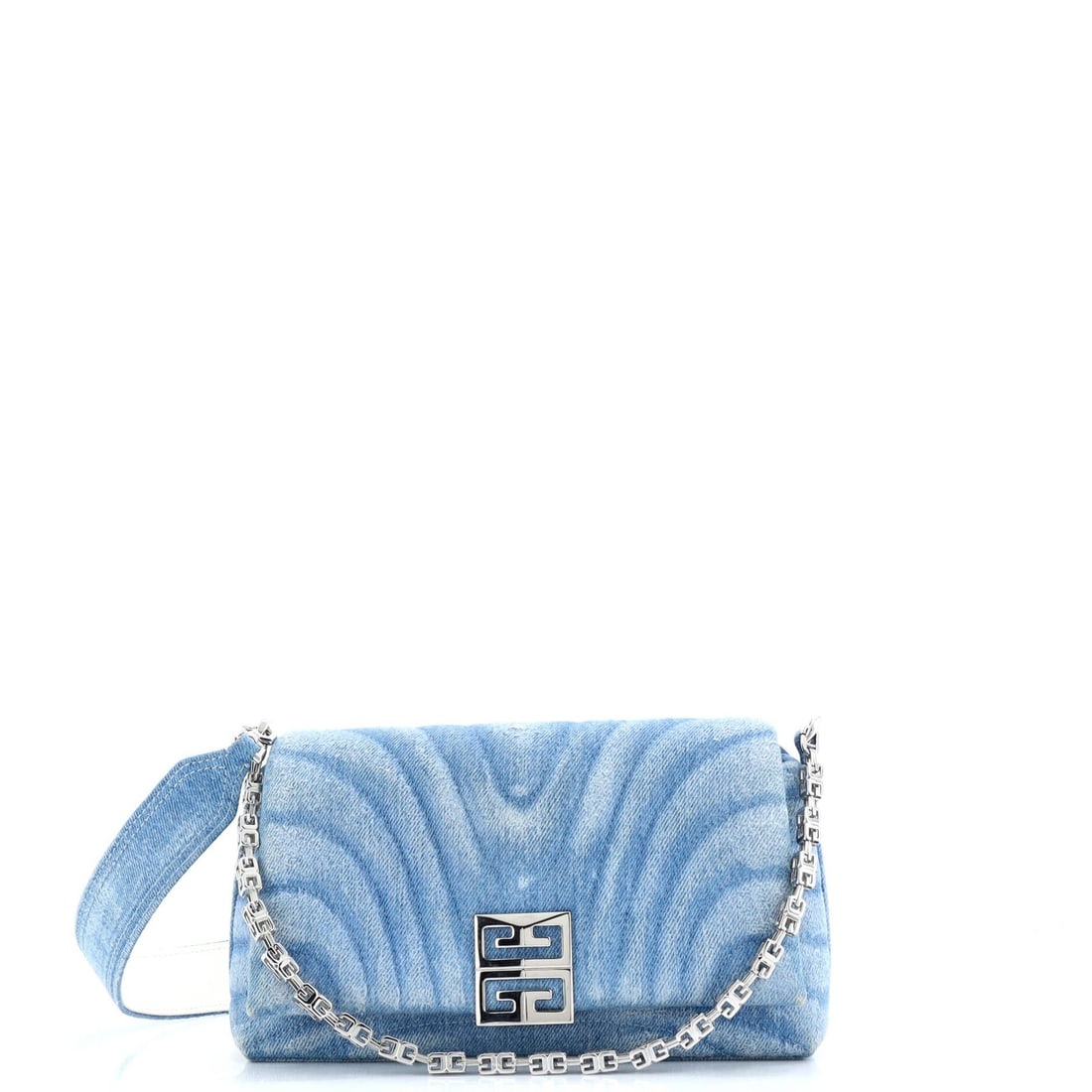 Soft flap bag quilted denim small givenchy (1 of 7)