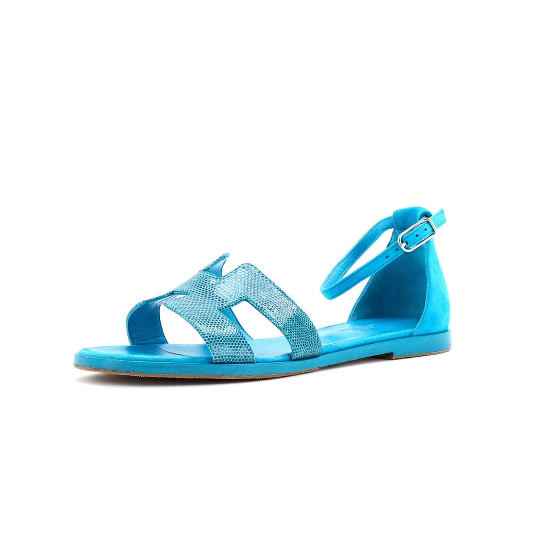 Sandals Lizard Suede Hermes Santorini Women's (1 of 5)